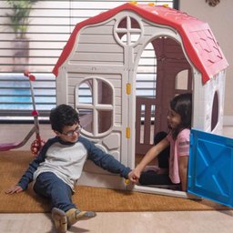 Casinha Portátil Kids Playhouse Cosco Bege e Vermelha - 15