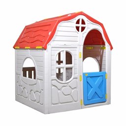 Casinha Portátil Kids Playhouse Cosco Bege e Vermelha - 5