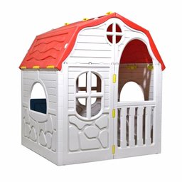 Casinha Portátil Kids Playhouse Cosco Bege e Vermelha - 6