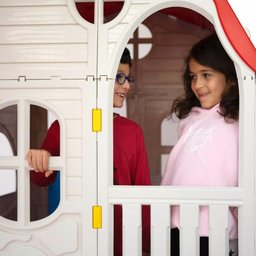 Casinha Portátil Kids Playhouse Cosco Bege e Vermelha - 17