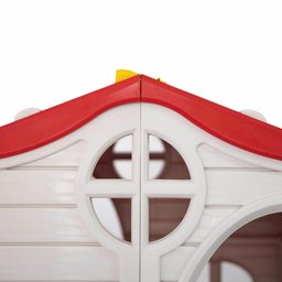 Casinha Portátil Kids Playhouse Cosco Bege e Vermelha - 12