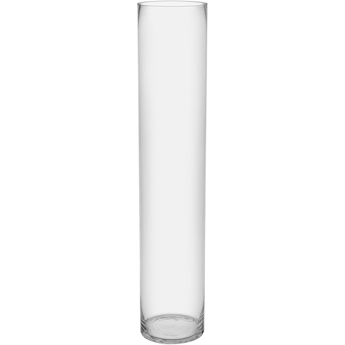 Vaso Decorativo Enfeite Casa Plain Vidro 100x20x20cm Transparente