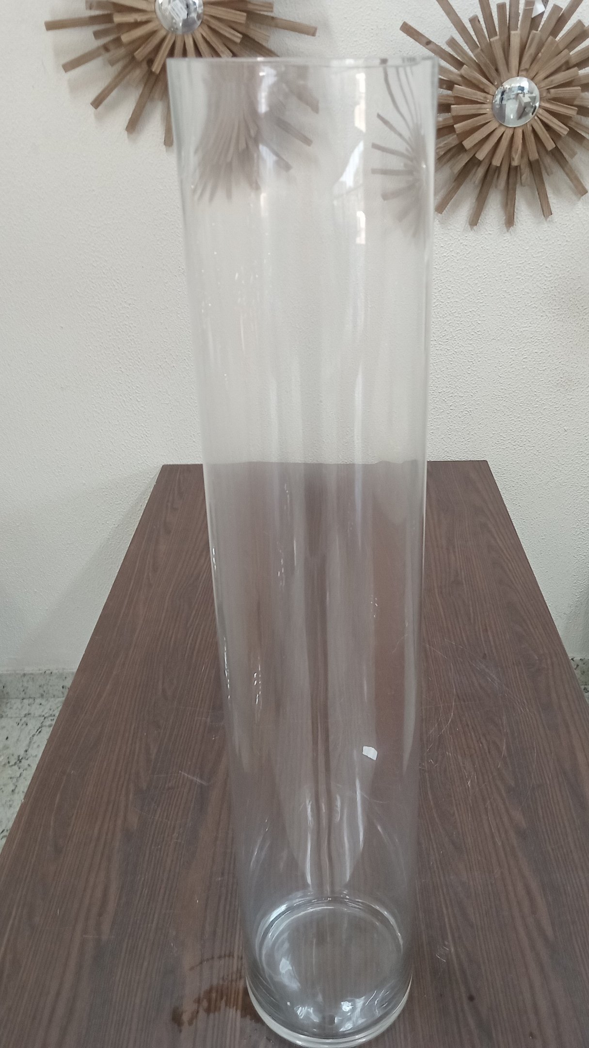 Vaso Decorativo Enfeite Casa Plain Vidro 100x20x20cm Transparente - 5