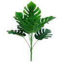 Ver imagem 7 de Kit 12 Ramos Costela de Adão Decorativo Artificial Plástico Verde 9 Folhas Cada 32cm