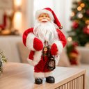 Ver imagem 4 de Boneco Papai Noel Tradicional Enfeite Lampião Decoração 30cm