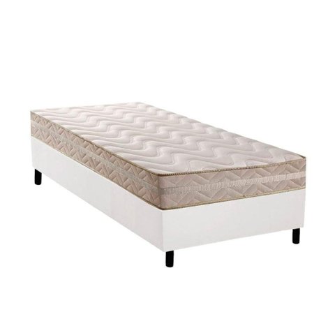 Cama Box Solteiro: Colchão Ortopédico Paropas D28 - Master Ag80 Clean Double Face 17 + Base Crc
