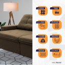 Ver imagem 2 de Sofá Retrátil/Reclinável Malta 2,00m Suede Velut com Molas no Assento King House