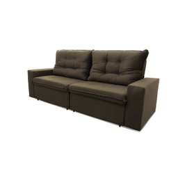 Sofá Retrátil/Reclinável Malta 2,00m Suede Velut com Molas no Assento King House - 6