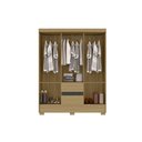 Ver imagem 3 de Guarda Roupa Casal 6 Portas 2 Gavetas com Pés Coimbra Aramóveis
