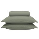 Ver imagem 1 de Kit Cobre Leito Queen Liso Stripes Herb - Soft Dream - 2,40x2,60m
