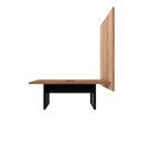 Ver imagem 4 de Mesa Industrial 2m 1 Cx de Tomada Pé Metal e Painel de Tv F5 Cor:nogal com Preto