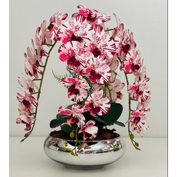 Arranjo De Flores Orquídeas 3D Toque Real Com Vaso - Cris - 4
