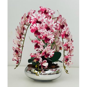 Arranjo De Flores Orquídeas 3D Toque Real Com Vaso - Cris