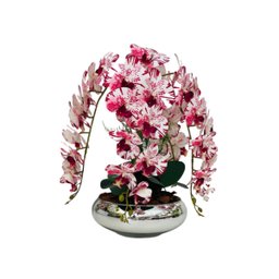 Arranjo De Flores Orquídeas 3D Toque Real Com Vaso - Cris - 2