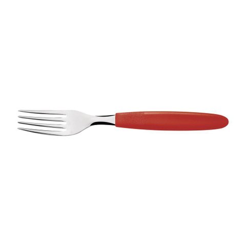 Kit 12 Garfo Mesa Tramontina Ipanema Inox Vermelho