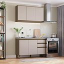 Ver imagem 1 de Cozinha Compacta 2 Peças Lora 6 Portas 3 Prateleiras MDF 120cm Duna-Cristal Casa 812