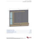 Ver imagem 3 de Painel Suspenso Para Sala De Estar TV até 55 Polegadas Denver Titanium/Cinamomo