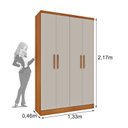 Ver imagem 3 de Conjunto Infantil Completo com Cama 100% MDF, Guarda Roupa e Cômoda Harmonia Espresso Móveis