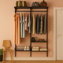 Ver imagem 1 de Closet Aberto Modulado para Solteiro 125cm Aria Preto