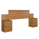 Ver imagem 1 de Cabeceira Extensiva para Box Império 140-160 Cm com 2 Mesas de Cabeceira - Benetil