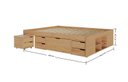 Ver imagem 4 de Cama Queen Multifuncional Madeira Maciça 6 Gavetas Charme  Natural Pine