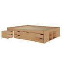 Ver imagem 3 de Cama Queen Multifuncional Madeira Maciça 6 Gavetas Charme  Natural Pine