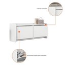 Ver imagem 2 de Sapateira Cecília 2 Portas 4 Nichos 130cm MDF-MDP Branco