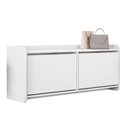 Ver imagem 4 de Sapateira Cecília 2 Portas 4 Nichos 130cm MDF-MDP Branco
