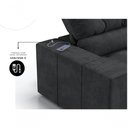 Ver imagem 5 de Sofá com Chaise Medelín 5 Lugares Retrátil e Reclinável 275cm Preto Cia Lar Móveis