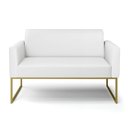 Ver imagem 6 de Sofá Namoradeira Base Industrial Dourado Marisa Corino D03 - D\'rossi Cor Branco