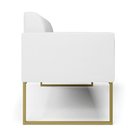 Ver imagem 7 de Sofá Namoradeira Base Industrial Dourado Marisa Corino D03 - D\'rossi Cor Branco
