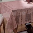Ver imagem 2 de Toalha de Mesa Interlar Renda 100% Poliéster Retangular Color 150m X 220m 6 Lugares Rose