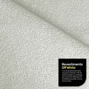 Ver imagem 3 de Sofá Living Bloom 160cm 02 Lugares com Pés de Madeira Bouclê Off White - Abmaza