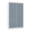 Ver imagem 1 de Guarda Roupa Dormitório Modulado Alpes 4 Portas 4 Gavetas - Módulo Luciane:azul
