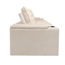 Ver imagem 4 de Sofá 2,30m Retrátil e Reclinável com Usb – Grande, Confortável e Moderno para Sala de Estar:bege