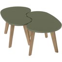 Ver imagem 2 de Kit 02 Mesas de Centro para Sala de Estar Orgânica 91cm Pés Retrô Ariela A05 Menta - Lyam Decor
