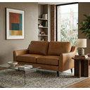 Ver imagem 2 de Sofá 2 Lugares Couro Natural:469light Brown