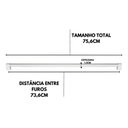 Ver imagem 2 de Kit 8 Puxador 736mm Alumínio Armário Móveis Cômoda Roupeiro