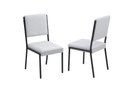 Ver imagem 2 de Conjunto Mesa Tóquio Tampo Vidro 160cm 6 Cadeiras Lisboa Gol Decor Vidro Off White/Preto/Tecido Bege