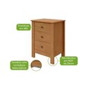 Ver imagem 6 de Mesa de Cabeceira 3 Gavetas Maggiore New - Lp - Rei de Casa Amendoa Clean