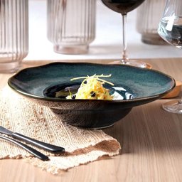 Pratos para Massa de Cerâmica Stoneware Orgânico Oceano 4 Peças - Porto Brasil - 4