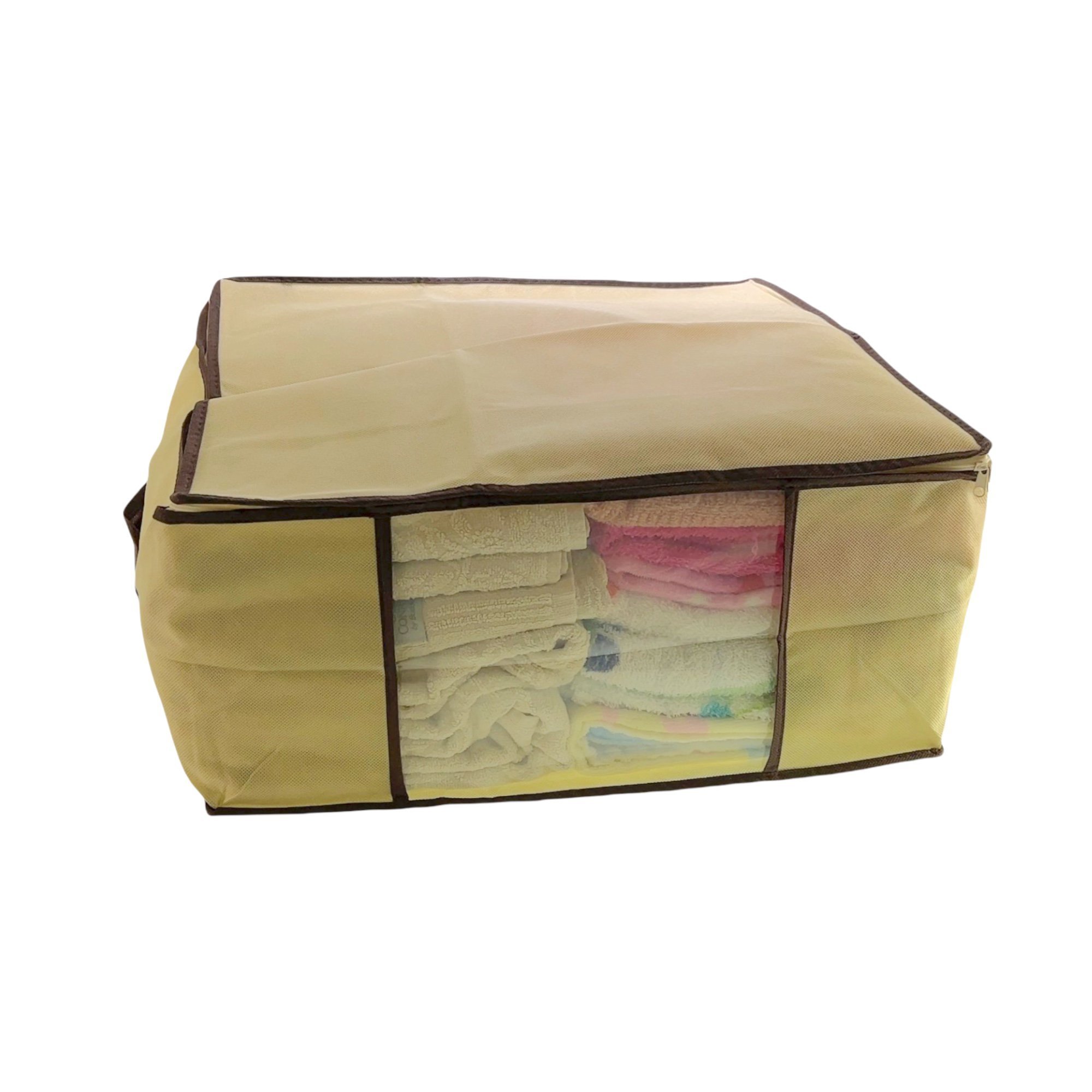 Kit 6 Caixa Organizadora Roupas Multiuso Toalha Lençóis Roupa De Cama Em TNT Dobrável 45x45x20cm - 2