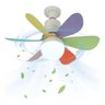 Super Ventilador de Teto com 3 Tom Luz 60w Bocal E27 C/ Controle Pás- Arco Iris - 2