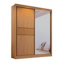 Ver mais imagens de Guarda Roupa Casal 2 Portas 3 Gavetas com Espelho 100% Mdf Grécia Ripado