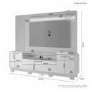 Ver imagem 4 de Home Apego para TV até 65" com LED e 3 Portas Cinamomo-Off