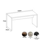Ver imagem 2 de Escrivaninha 1,50m X 0,70m Pé Painel e Cadeira Diretor F5 Cor:freijó com Preto