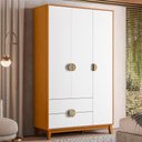 Ver imagem 2 de Quarto Completo Guarda Roupa e Cômoda Ipê em Mdf