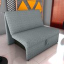 Ver imagem 1 de Sofá Cama Dominion 2 Lugares Reclinável 113cm Cinza