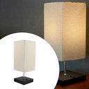 Ver imagem 2 de Abajur Luminaria de Mesa Quadrado Mdf Interruptor Ref 49 Decoração Casa Sala Quarto Escritório