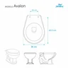 Tampa de Vaso Poliéster Decorada Borboleta Avalon Preto para louça Ideal Standard - 4
